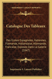 Catalogue Des Tableaux
