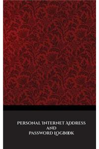Personal Internet Address & Password Log Book