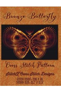 Bronze Butterfly Cross Stitch Pattern