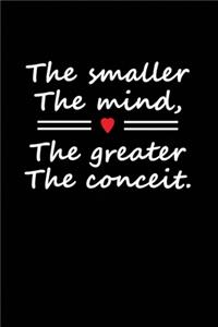 The smaller the mind, the greater the conceit