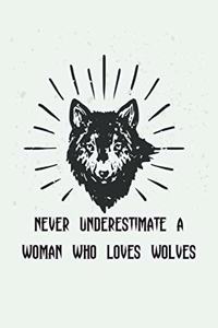 Never Underestimate A Woman Who Loves Wolves