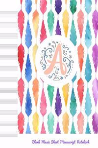 A Blank Music Sheet Manuscript Notebook