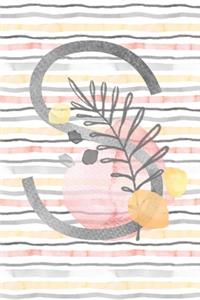 Food and Exercise Journal with Monogram Letter S