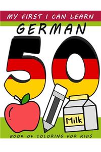 My First I Can Learn German Book of Coloring For Kids