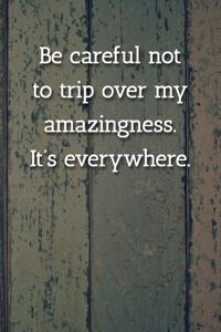 Be careful not to trip over my amazingness. It's everywhere. Notebook