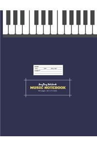 Music Notebook - AmyTmy Notebook -100 pages - 8.5 x 11 inch - Matte Cover