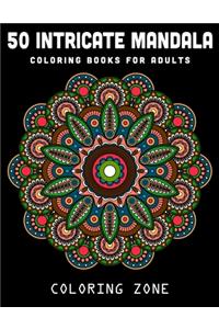 50 Intricate Mandala Coloring Books for Adults