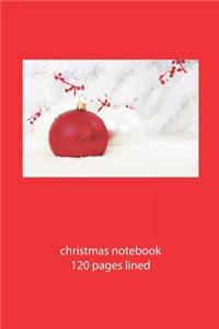 christmas notebook 120 pages lined