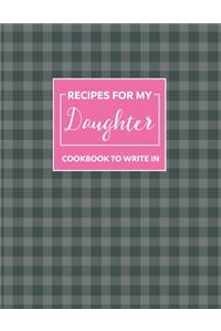 Blank recipe books for Daughter