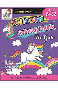 Unicorn Coloring Books for Girls Ages 8-12