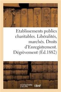 Direction Générale de l'Enregistrement Des Domaines Et Du Timbre. Etablissements Publics Charitables