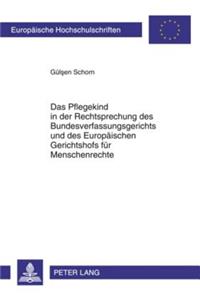Das Pflegekind in Der Rechtsprechung Des Bundesverfassungsgerichts Und Des Europaeischen Gerichtshofs Fuer Menschenrechte