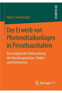 Der Erwerb Von Photovoltaikanlagen in Privathaushalten