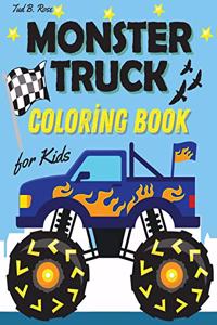 MONSTER TRUCK COLORING BOOK for Kids