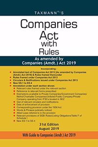 Companies Act with Rules-As amended by Companies (Amdt.) Act 2019 (Paperback Pocket Edition) (31st Edition August 2019)