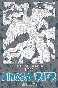 Malbuch - Tiere und Blumen - Tiere - Dinosaurier