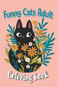 Funny Cats Adult Coloring book