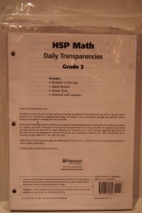 Harcourt School Publishers Math: Daily Trnsp Gr 3