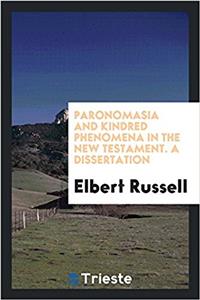 PARONOMASIA AND KINDRED PHENOMENA IN THE