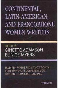 Continental, Latin-American and Francophone Women Writers