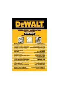 Dewalt Operaciones Matematicas Para Obras Quick Check