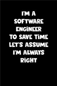 Software Engineer Notebook - Software Engineer Diary - Software Engineer Journal - Funny Gift for Software Engineer