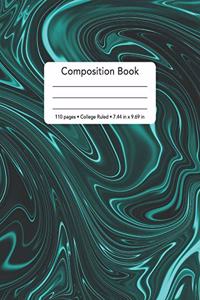 Composition Book - 110 Pages - College Ruled - 7.44 in x 9.69 in