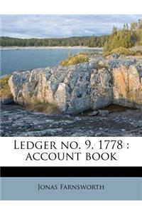 Ledger No. 9, 1778: Account Book