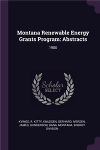 Montana Renewable Energy Grants Program