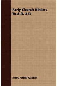 Early Church History to A.D. 313