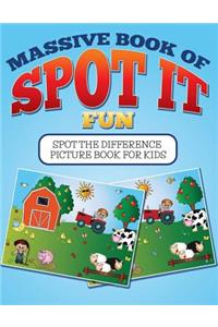 Massive Book Of Spot It fun: Spot The Difference Picture Book For Kids