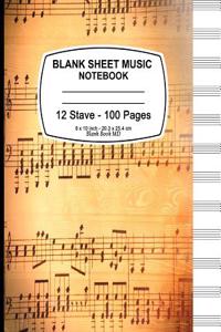Blank Sheet Music Notebook