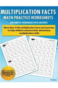 Multiplication Facts Math Worksheet Practice Arithmetic Workbook With Answers