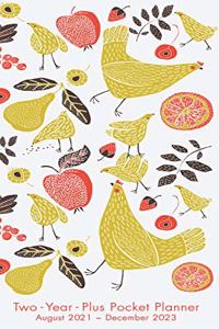 Cheerful Hens - 2 Year Pocket Planner 2022