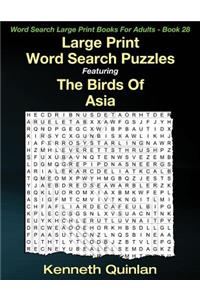 Large Print Word Search Puzzles Featuring The Birds Of Asia