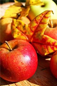 A Red Apple and Autumn Leaves Harvest Journal