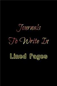 Journals To Write In Lined Pages
