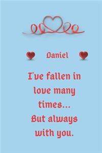 I love you Daniel notebook/journal valentine gift