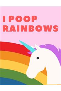 I POOP RAINBOWS Unicorn notebook