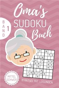 Oma's Sudoku Buch Mittel Schwer 111 Rätsel Mit Lösungen