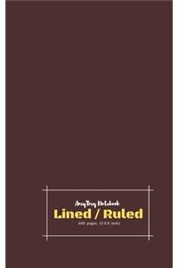 Lined Notebook - Personal Diary - Ruled Notebook - AmyTmy Notebook - 5 x 8 inch - 400 pages