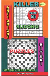 Killer sudoku Anti knight. Hitori puzzles