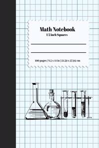 Math Notebook 1/2 Inch Squares
