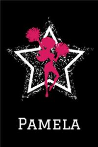 Pamela Cheerleading Notebook: Cute Personalized Cheerleader Journal With Name For Girls