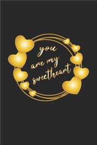 You are my sweetheart: Notizbuch, Notizheft, Notizblock - Geschenk-Idee zum Valentinstag - Karo - A5 - 120 Seiten