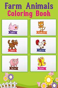 Farm Animals Coloring Book: A Farm animal Coloring Book with Fun, Easy, Adorable Animals, Farm Scenery, Relaxation and Baby Animals Coloring Pages for Kids