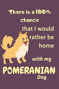 There is a 100% chance that I would rather be home with my Pomeranian Dog