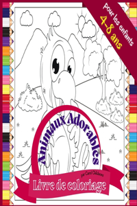 Livre de coloriage Animaux Adorable pour les enfants 4 a 8 ans