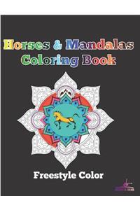Horses & Mandalas Coloring Book