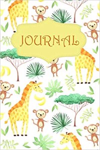 Monkey and Giraffe Pattern Journal
